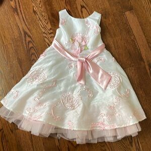 Girls Formal pink and white dress